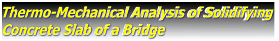 Thermo-Mechanical Analysis of Solidifying  Concrete Slab of a Bridge